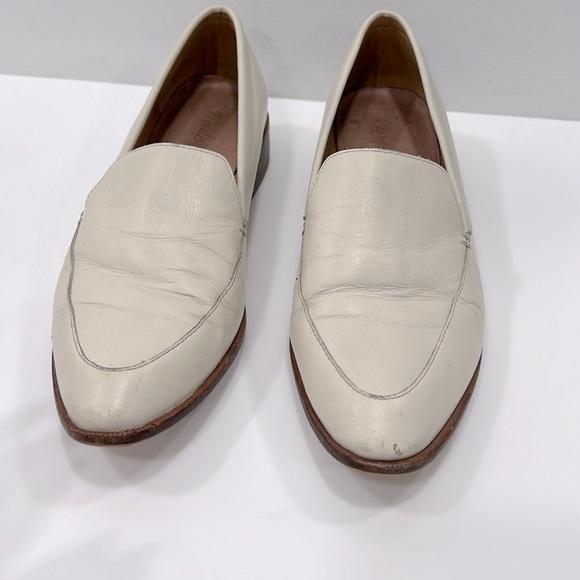 Madewell The Frances Leather Loafer in Vintage Canvas Cream woman’s size 8 - Picture 11 of 11